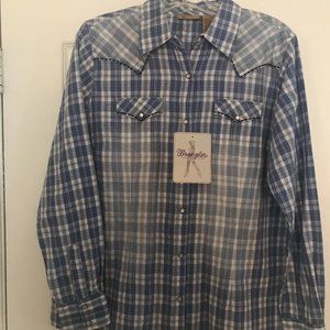 NWT - Wrangler Western Wear Shirt with Pearl Buttons